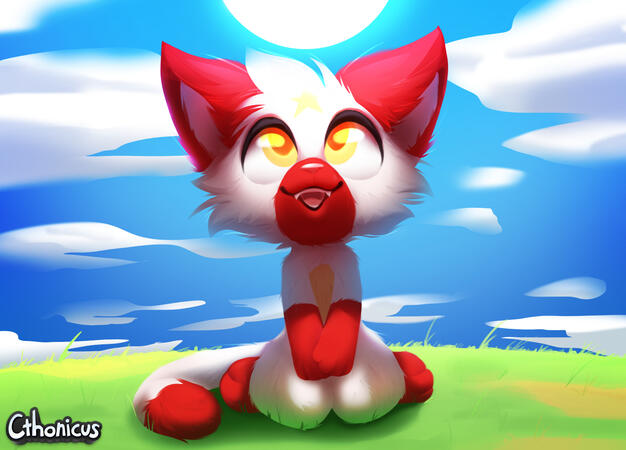 Red sitting in sun, raffle art by @Cthonicus. Red sitting in sun, raffle art by @Cthonicus.