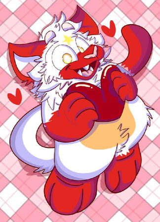 Red with a heart, made by @boi_arctic.